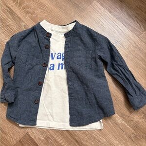 Dark blue button down shirts